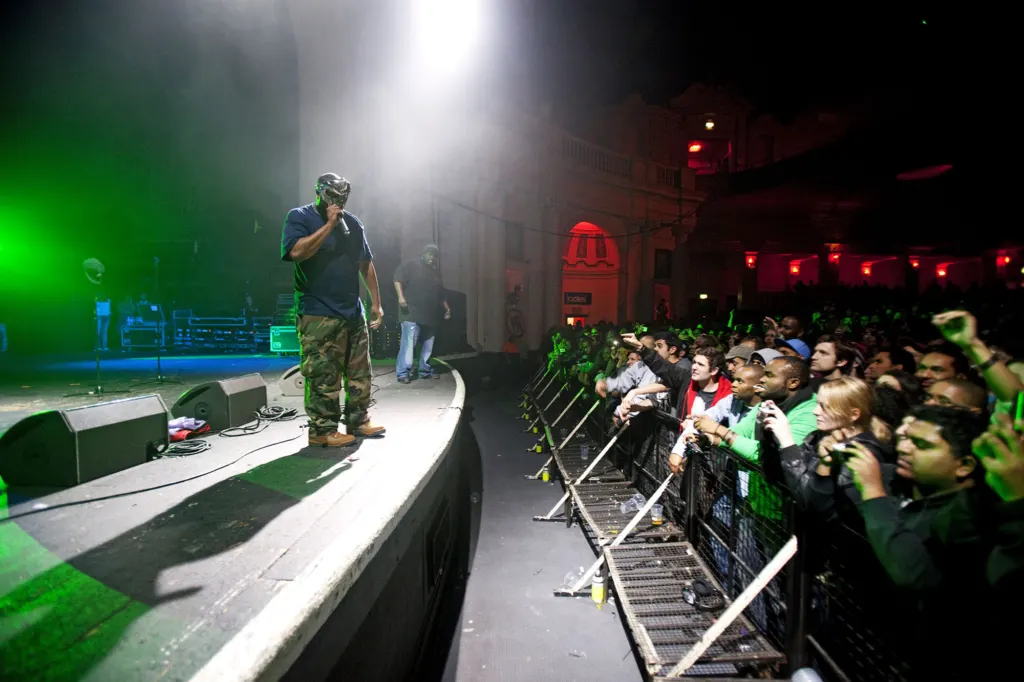 MF DOOM performing at Brixton Academy, London
